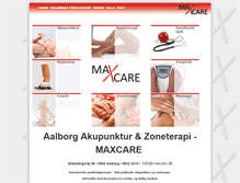 Tablet Screenshot of maxcare.dk